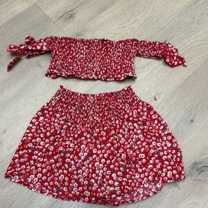 Two piece top and shorts